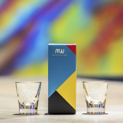 Zestaw kieliszków shot z logo Muzeum Polskiej Wódki - 2 sztuki